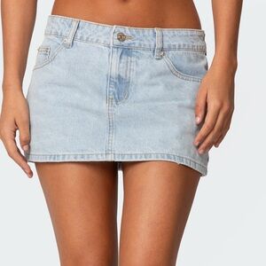 Edikted Blue Mini Pencil Skirt Casual